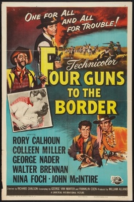 Four Guns to the Border movie poster (1954) Mouse Pad MOV_d32099b3