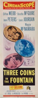 Three Coins in the Fountain movie poster (1954) calendar