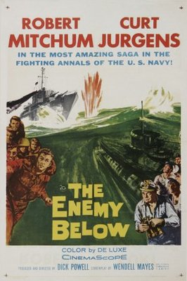 The Enemy Below movie poster (1957) tote bag