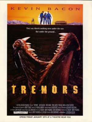 Tremors movie poster (1990) tote bag