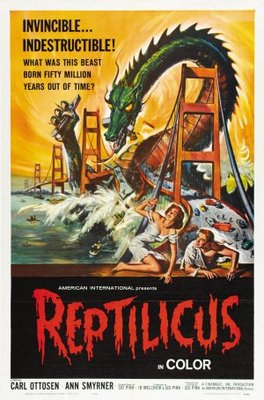 Reptilicus movie poster (1961) tote bag