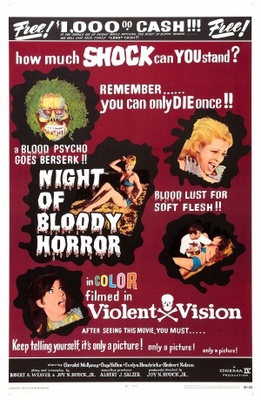 Night of Bloody Horror movie poster (1969) poster