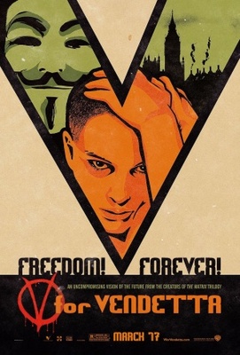 V For Vendetta movie poster (2005) tote bag