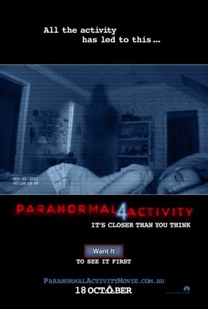 Paranormal Activity 4 movie poster (2012) Sweatshirt