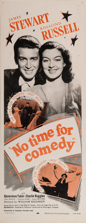 No Time for Comedy movie poster (1940) poster