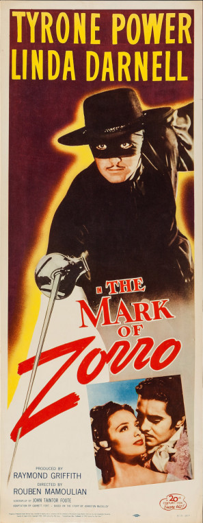 The Mark of Zorro movie poster (1940) calendar