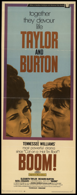Boom movie poster (1968) poster