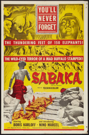 Sabaka movie poster (1955) poster