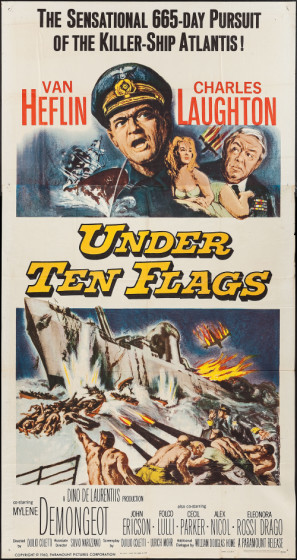 Sotto dieci bandiere movie poster (1960) hoodie