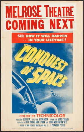 Conquest of Space movie poster (1955) calendar