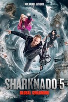 Sharknado 5: Global Swarming movie poster (2017) t-shirt #MOV_s7gt9csr