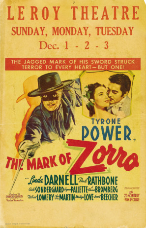 The Mark of Zorro movie poster (1940) tote bag