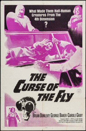 Curse of the Fly movie poster (1965) tote bag