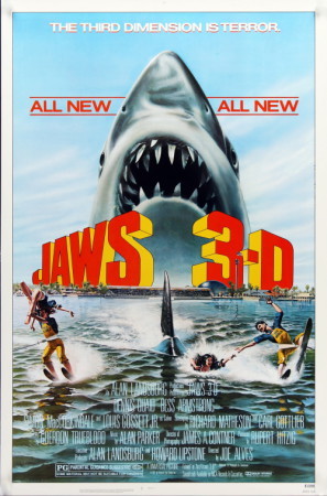 Jaws 3D movie poster (1983) mouse pad