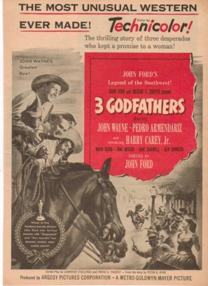 3 Godfathers movie poster (1948) tote bag