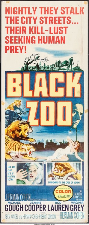 Black Zoo movie poster (1963) calendar